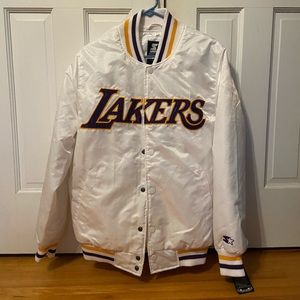 Starter Jacket Lakers size medium white